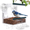 Mrcrafts Window Bird Feeder for Outside with Strong Suction Cups, Fits for Cardinals, Finches, Chickadees etc.