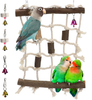 Laelr Bird Parrot Toys Ladders Swing Chewing Toys, Hanging Pet Bird Cage Accessories, Bird Rope Wooden Ladder for Small Parakeets, Cockatiels, Budgies, Conures, Love Birds, Finches