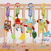 Binen Baby Toy Soft Hanging Rattle Learning Toy with Teethers Plush Animal C-Clip Ring Infant Newborn Stroller Car Seat Crib Travel Activity Wind Chimes Hanging Toys for Boys Girls, 4 Pack
