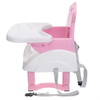 Children'S Dining Chair with Plate Baby Eating Table Baby Chair Dining Table Folding Portable Chair Baby Stool with Pulley