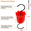 SETHOUS 4PCS Ant Guard for Hummingbird Feeder 4 Moats and 4 Cleaning Brushes Ant Moat Flower Bird Feeder Hanging Hook Outdoor, Red