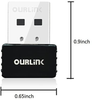 OURLiNK 600Mbps AC600 Dual Band USB WiFi Dongle & Wireless Network Adapter for Laptop/Desktop Computer - Backward Compatible with 802.11 a/b/g/n Products (2.4 GHz 150Mbps, 5GHz 433Mbps)