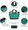 CIYRULL Garden Tote Bag,Garden Tool Organizer with 8 Roomy Pockets,Button Closure,Garden Tool Bag for Holding Gardening Kit and Necessities(Green, Bag Only)