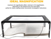 LED Page Magnifier with 12 LED Lights, Maximum 4X Large Full Page Magnifying Glass Reading Magnifier, Ideal for Reading Small Prints Low Vision Seniors with Aging Eyes