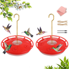 Hummingbird Feeders for Outdoors - 2 Pack No Leak Humming Bird Feeder, Easy to Clean & Fill, High View Perch, 5 Feeder Ports, Perfect for Hanging on The Tree,Yard. Hanger Incl,14 Oz