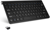 Mini Wireless Keyboard Small Computer Wireless Keyboards Slim Compact External Keyboard for Laptop Tablet Windows PC Computer Smart TV (Black)