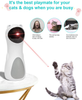 EverWin Cat Laser Toy Automatic, Interactive Laser Pointer Cat Toy for Indoor Cats Kittens Dogs-USB Charging/Battery Powered, 5 Random Pattern, Automatic On/Off and Silent, Fast/Slow Mode