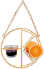 Goming Metal Hanging Bird Feeder for Outdoors Jelly and Oranges, Orange Fruit Oriole Jelly Bird Feeder, Outdoor Garden Metal Hanging Drinking Grape Jelly Container Hummingbird Feeder