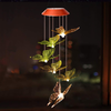 Wind Chime,solar Butterfly/Hummingbird Wind Chimes Outdoor Indoor Color changing solar light mobile,sun 6 memorial wind chimes,garden japanese wind chimes sunflower,summer Butterfly wind chime+S Hook.
