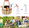 ChuSang 10PCS Garden Tool Kit Portable Gardening Tools Bucket Tote with Gloves Trowel Pruners Shovels Tool Set for Family