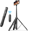 ATUMTEK 51" Selfie Stick Tripod, All in One Extendable Phone Tripod Stand with Bluetooth Remote 360° Rotation for iPhone and Android Phone Selfies, Video Recording, Vlogging, Live Streaming, Black
