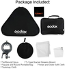 GODOX 80x80cm 32x32in Foldable Flash Softbox kit with S2 Bracket Bowens Mount Holder for Camera Flash Speedlight Studio Photography (SGUV8080)