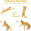 MeoHui 30PCS 5.5” Rattle Cat Toys Mice, Cat Mice Toy with Rattle Sound, Faux Furry Catnip Mouse Toy, Interactive Cat Toy for Indoor Cats Kitten Play Fetch, Assorted Color with 2PCS Extra Catnip Bag