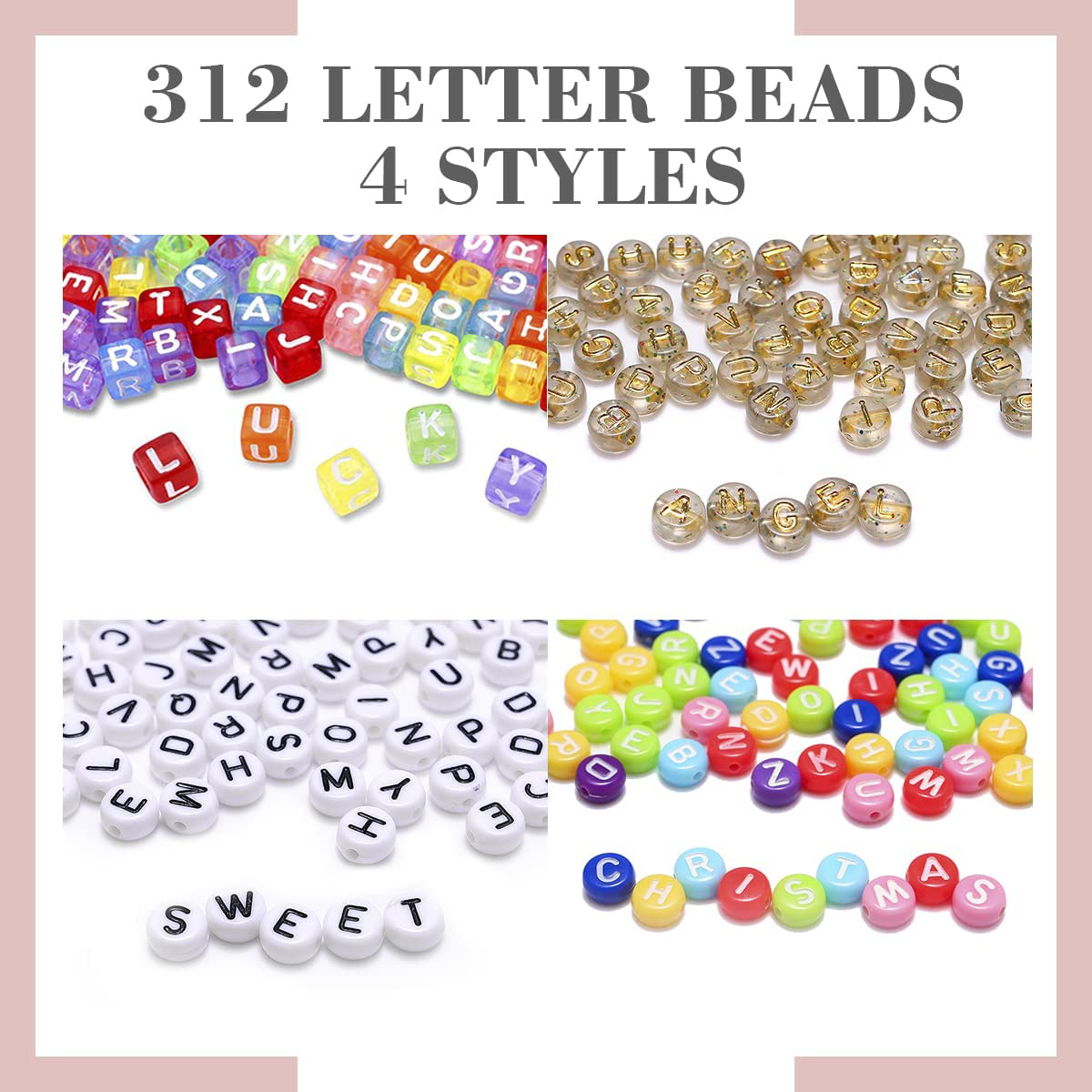 9600 PCS Polymer Clay Beads Kit 48 Rainbow Colors Speckled Heishi