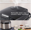 MOOSUM Electric Rice Cooker 10 Cups With Steamer Stainless Steel Asian Rice Sushi Soup Slow Cooker Auto Warmer And 24 Hours Delay Timer