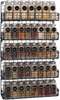 Spice Rack Organizer Wall Mounted 5-Tier Stackable Black Iron Wire Hanging Spice Shelf Storage Racks,Great for Kitchen and Pantry Storing Spices Seasoning, Household Items,Bathroom and More(Patent No.:D909138S)