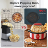 Popcorn Maker, Multifun Stirring Popcorn Popper with Nonstick Plate, Hot Oil Electric Popcorn Machine with Quick Heat Tech, Large Lid for Serving Bowl, Kernel Measuring Cup, Makes Roasted Nuts 16 Cups