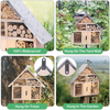 HWONMTE Insect House for Garden Natural Wooden Insect Hotel for Ladybugs/Mason Bees/Butterflies Live Outdoor