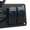 6 Gang Rocker Switch Panel with USB Charger Voltmeter