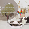 Interactive Cat Toys Automatic Electric Butterfly and Ball Track Cat Toy Remote Control Cat Puzzle Toy for Indoor Cats Exercise 3 Butterfly Replacements Brown