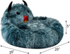 Donut Calming Pet Bed Self-Warming Dog Bed Faux Fur Cuddler Plush Cat Nest, Machine Washable Sleeping Round Soft Sofa Bed for Cats and Small Medium Dogs (20"x20"x5", Dark Blue)