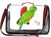 Lightweight Bird Carrier, Transparent and Breathable 360° Sightseeing Outdoor Bird Travel Backpack, Suitable for Parrot Pets and Bird Habitat