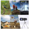 4k 10-300x40mm Super Telephoto Zoom Monocular Telescope, Monoculars for Adults with Phone Adapter Tripod, Scope for Bird Watching Hunting Concert Camping Travel