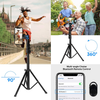 Phone Tripod Accessory Kits, Vosscoss 63 Inch Extendable Selfie Stick with Wireless Remote and Universal Tripod Head Mount Perfect for Selfies/Video Recording/Vlogging/Live Streaming - Black