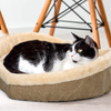Cat Bed, Cat Beds for Indoor Cats or Small Dogs, Heart-Shaped, Ultra Soft Short Plush, Anti-Slip Bottom, Machine Washable Cozy Sleeping Bed for Indoor Cats, Puppy, Kitten, Rabbit, Kitty Beds (Beige)