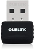 OURLiNK 600Mbps AC600 Dual Band USB WiFi Dongle & Wireless Network Adapter for Laptop/Desktop Computer - Backward Compatible with 802.11 a/b/g/n Products (2.4 GHz 150Mbps, 5GHz 433Mbps)