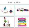 Bird Toys Parrot Toys - 9Pcs Parrot Swing Chewing Toys Cockatiels, Macaws, Parrots, Love Birds, Finches Parakeet Toys Bird Cage Accessories