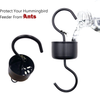 Hummingbird Feeders for Outdoors Never Fade, Accessory Brushes Hang Metal Hooks Rid 3 Pack Black
