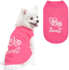 EXPAWLORER Princess Fashion Pet T-Shirt Small Dog Cat Vest Clothes Puppy Costumes for Chihuahua Yorkshire Terrier Pink XS