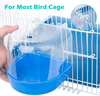 Geegoods Bird Bath Box Parakeet Caged Bird Bathing Tub with Water Injector for Small Birds Canary Budgies Parrots