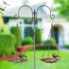 Metal Brown Bird Feeders for Outdoors Hanging, Platform Bird Feeders for Outside, Hummingbird Feeder for Garden Backyard Decorative (2PCS Pack)
