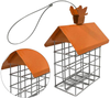 POPETPOP Suet Feeders for Birds - Bird Feeder Hanger Easy Fill Deluxe Suet Feeder with Roof