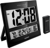 Sharp Atomic Clock - Atomic Accuracy - Never Needs Setting! - Jumbo 3" Easy to Read Numbers - Indoor/ Outdoor Temperature Display with Wireless Outdoor Sensor - Battery Powered - Easy Set-Up!!