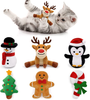 Christmas Catnip Toys Cat Chew Toy Bite Resistant Catnip Toys for Cats Catnip Filled Cat Teething Toy Festive Holiday Cat Lover Gift