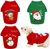 Pedgot 3 Pack Dog Christmas Shirt Pet Xmas Clothes Printed Puppy T-Shirt Cosplay Pet Apparel for Small Dogs and Cats Dress Up Cosplay Gifts
