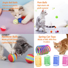 KAYUSITER Cat Toys Set Spiral Springs Assorted Cat Balls Crinkle Furry Cat Mouse Toys Catnip for Cats Kittens Interactive Toy