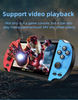 HLF 4.3 inch Dual Joystick Color Video Game Console Built-in 3000 Games Support Arcade Multiple simulators Portable Game Console Video Music AV Out Rechargeable Lithium Battery (Bluered)