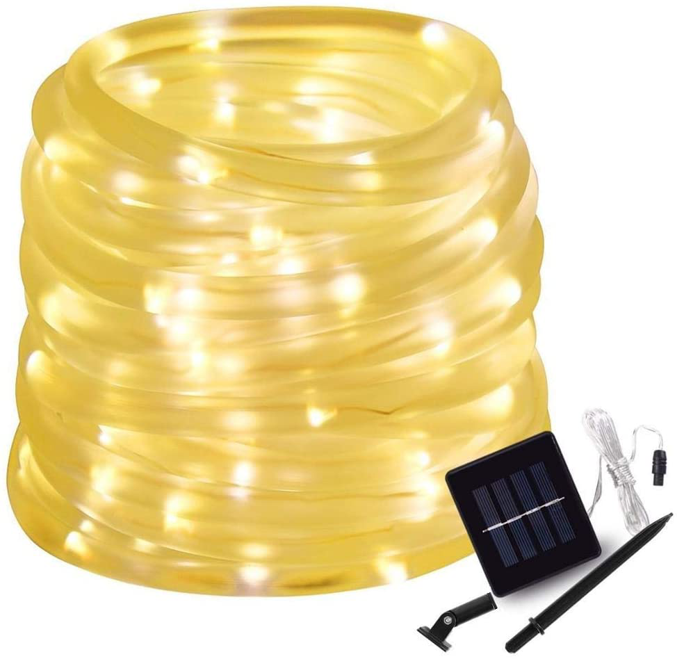 Solar Rope Light 33FT 100L IP65 Waterproof Outdoor LED Copper