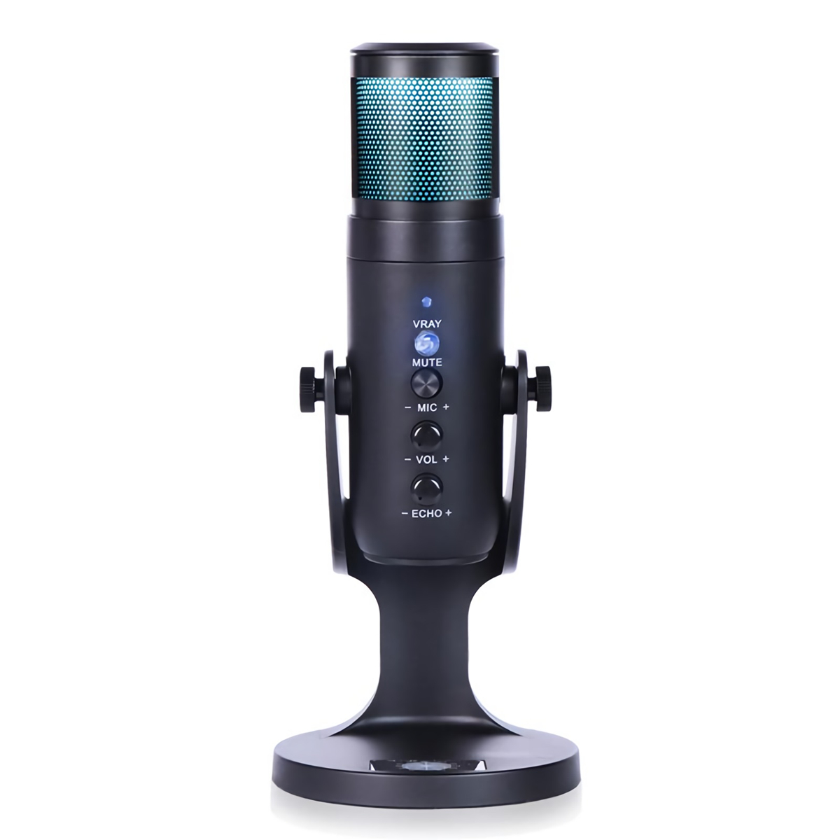 DLDZ D-950 RGB Condenser Microphone Type-C Wired Cardioid-Directional Sound Recording Vocal Microphone Gaming Mic for Mobile Phone PC Computer Youtube Live Game Chat