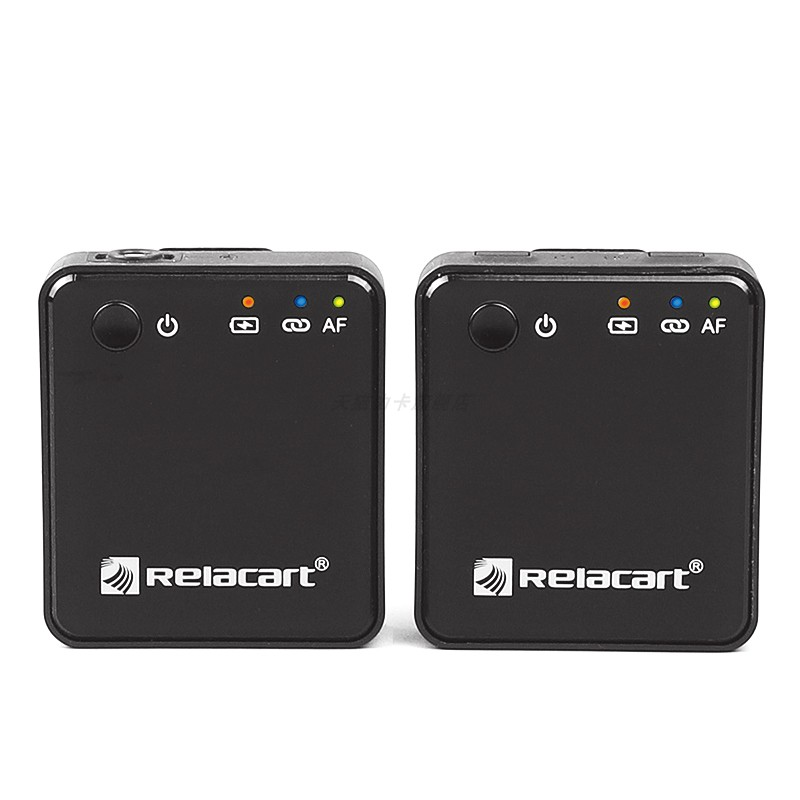 Relacart R1 R2 2.4G Lavalier Wireless Microphone System Mic Transmitter Receiver for Mobile Phone Camera Live Broadcast Interview Recording Vlogger