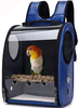 Shiningirl Pet Parrot Cat Dog Carrier Backpack Space Capsule Bubble Transparent 360° Sightseeing Backpack Birds Travel Cage with Stand Perch for Hiking Walking Outdoor Use