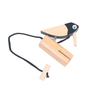 Orff Preschool Toys Wooden Sharp-Billed Woodpecker Rattle Draw Rope Toy Bird Caller for Children
