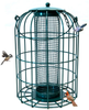 Nature's Rhythm Outdoor Hanging Bird Feeder Cage Mesh Tube Squirrel Proof Wild Bird Feeder with Large Metal Seed Guard Deterrent