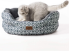 Bedsure Small Dog Bed for Small Dogs Washable - Cat Bed for Indoor Cats, Round Super Soft Plush Flannel Puppy Beds, Slip-Resistant Oxford Bottom, Coin Print Grey