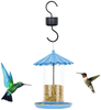 Hummingbird Feeders for Outdoors Never Fade, Accessory Brushes Hang Metal Hooks Rid 3 Pack Black