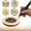 Professional Wood Burning Kit, Wandart 60W Wood Burning Tool Pyrography Kit with Dual Wood Burner 20 Woodburning Wire Nibs Tips including Ball Tips and 5PCS Stencils